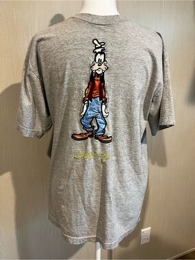 Vintage Goofy Embroidered Gray Crewneck Tee - S/M